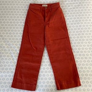 Madewell Slim Emmett Wide Leg Crop Size 24